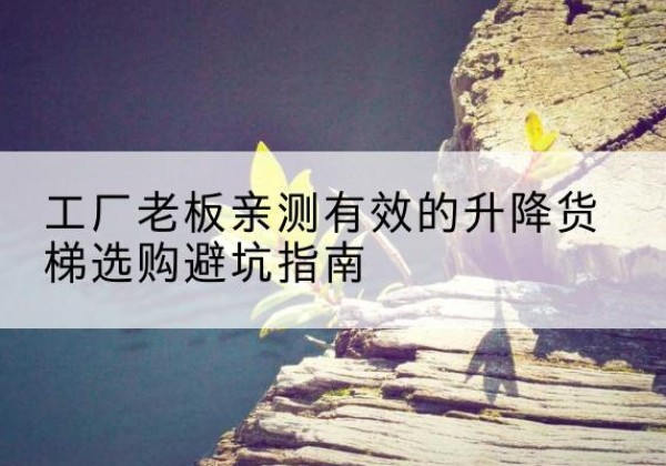 曲沃升降货梯怎么选-工厂老板亲测有效的升降货梯选购避坑指南